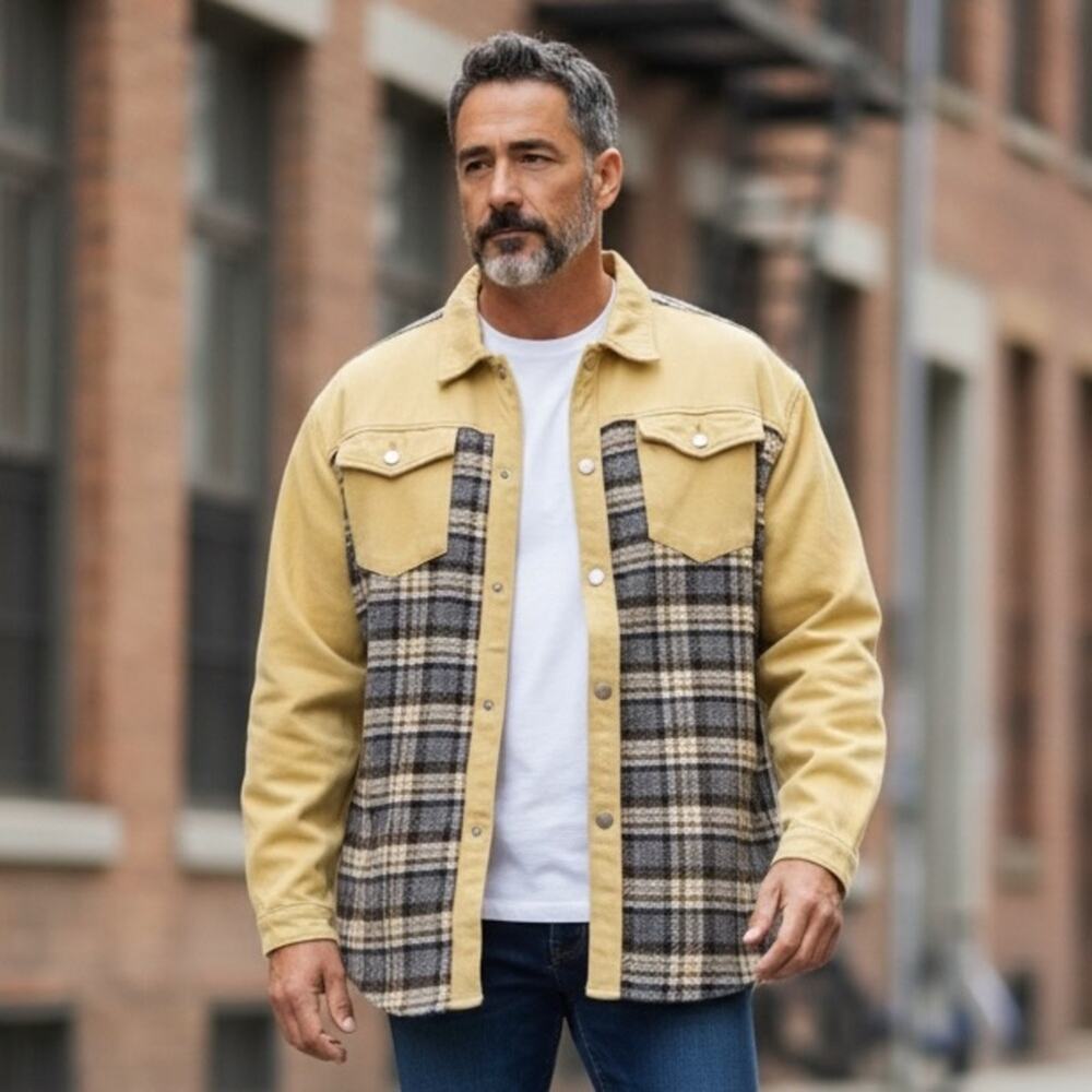 Men’s XL Western Style Cotton Shirt Jacket THE WYOMING SHIRT